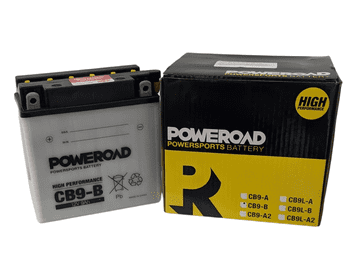 Poweroad CB9-B akumulator za motor YB9-B • 12V 9Ah • DXŠXV: 135x75x138 • CCA 90 A