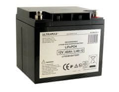 UltraMax SLAUMXLI42-12 LiFePO4 Li-ion akumulator SLAUMXLI42-12 • 12V 42Ah • LiFePo4 • DXŠXV: 196x164x172 | M6