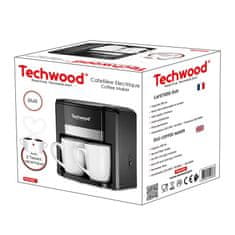 Techwood aparat za kavo s filtrom za 2 skodelici (črn)