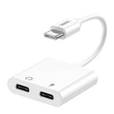 slomart adapter audio usb-c remax remine (biały)