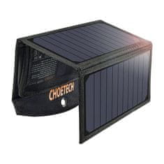 Choetech Zložljiv solarni polnilec Choetech SC001 19W 2xUSB (črn)