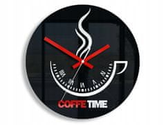 ModernClock Čas za kavo Ii črna stenska ura