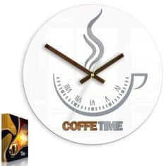 ModernClock Čas za kavo Ii bela stenska ura