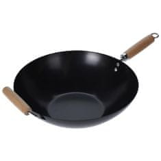 Excellent Houseware Kantonska kitajska jeklena ponev Wok za cvrtje 35 cm