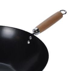 Excellent Houseware Kantonska kitajska jeklena ponev Wok za cvrtje 35 cm