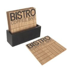 Orion Podstavki iz lesa s stojalom 10x10cm 4 kosi BISTRO