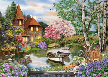 Schmidt Hiša ob jezeru Puzzle 1000 kosov