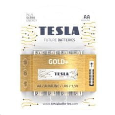 TESLA GOLD+ alkalne baterije AA (LR06, svinčnik, blister) 4 kosi