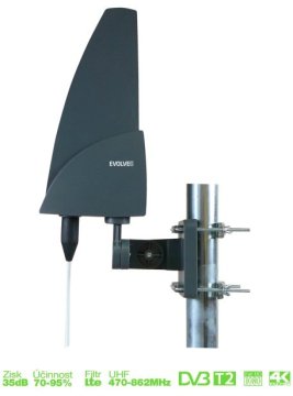 Evolveo Shark, aktivna zunanja antena DAB+/DVB-T2, LTE,4G,5G filter