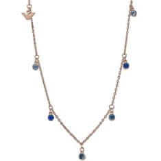 Emporio Armani Očarljiva bronasta ogrlica s kristali EGS3014221