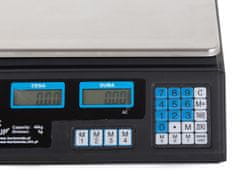 Verkgroup Digitalna inox elektronska tehtnica do 40kg dvostranski LCD črna