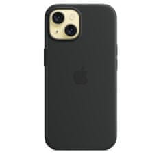 Apple iPhone 15 ovitek, silikonski, z MagSafe, črn (MT0J3ZM/A)
