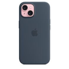 Apple iPhone 15 ovitek, silikonski, z MagSafe, Storm Blue (MT0N3ZM/A)