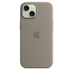 Apple iPhone 15 ovitek, silikonski, z MagSafe, Clay (MT0Q3ZM/A)