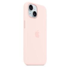 Apple iPhone 15 ovitek, silikonski, z MagSafe, svetlo roza (MT0U3ZM/A)