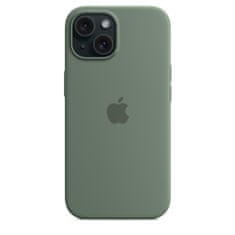 Apple iPhone 15 ovitek, silikonski, z MagSafe, Cypress (MT0X3ZM/A)
