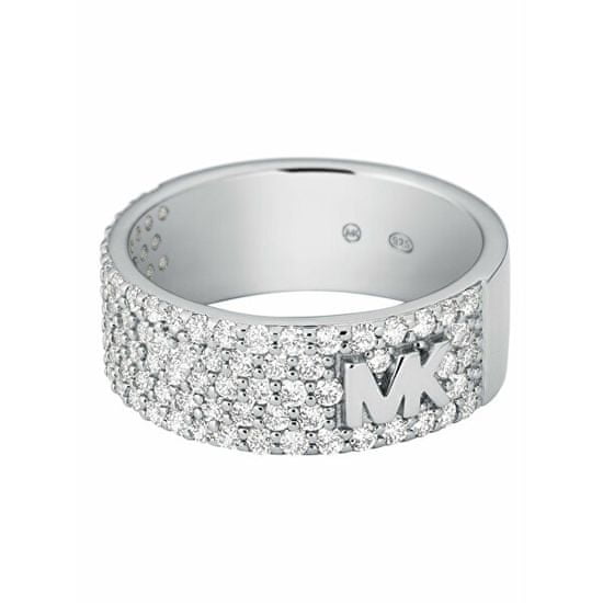 Michael Kors Bleščeč srebrn prstan s cirkoni MKC1555AN040