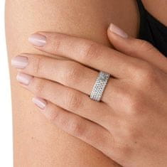 Michael Kors Bleščeč srebrn prstan s cirkoni MKC1555AN710 (Obseg 49 mm)