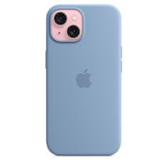 Apple iPhone 15 ovitek, silikonski, z MagSafe, Winter Blue (MT0Y3ZM/A)