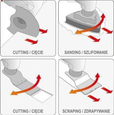YATO Komplet akumulatorsko oscilacijsko večnamensko orodje 18V 2Ah