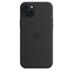 Apple silikonski ovitek za iPhone 15 Plus, z MagSafe, Black