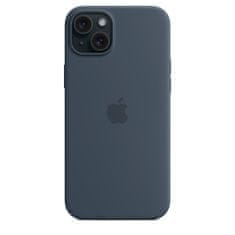 Apple silikonski ovitek za iPhone 15 Plus, z MagSafe, Storm Blue