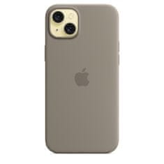 Apple silikonski ovitek za iPhone 15 Plus, z MagSafe, Clay