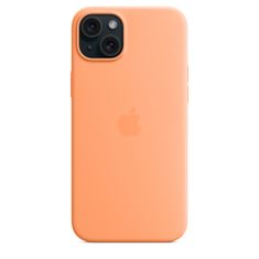 Apple silikonski ovitek za iPhone 15 Plus, z MagSafe, Orange Sorbet