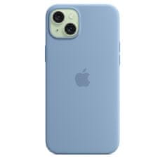 Apple silikonski ovitek za iPhone 15 Plus, z MagSafe, Winter Blue
