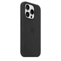 iPhone 15 Pro ovitek, silikonski, z MagSafe, črn (MT1A3ZM/A)