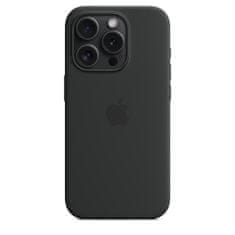 Apple iPhone 15 Pro ovitek, silikonski, z MagSafe, črn (MT1A3ZM/A)