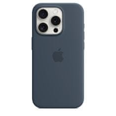 Apple iPhone 15 Pro ovitek, silikonski, z MagSafe, Storm Blue (MT1D3ZM/A)
