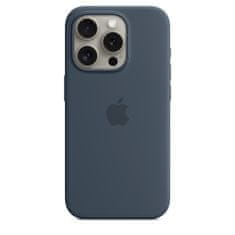 Apple iPhone 15 Pro ovitek, silikonski, z MagSafe, Storm Blue (MT1D3ZM/A)
