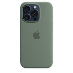 Apple iPhone 15 Pro ovitek, silikonski, z MagSafe, Cypress (MT1J3ZM/A)