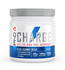 PhD Nutrition Pre-Workout Charge, 300 g prehransko dopolnilo, modra malina