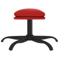 Vidaxl Stolček za noge vinsko rdeč 60x60x36 cm umetno usnje
