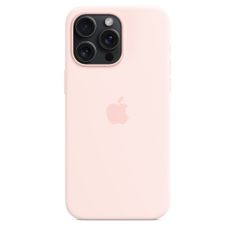 Apple iPhone 15 Pro Max ovitek, silikonski, z MagSafe, svetlo roza (MT1U3ZM/A)