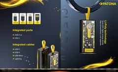 PATONA Powerbank Clear 2.0 - 20.000mAh, Lightning, USB-C, Micro, USB-A