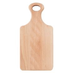 Greatstore Lesena deska za rezanje z ročajem 34,5x17 - bukov les