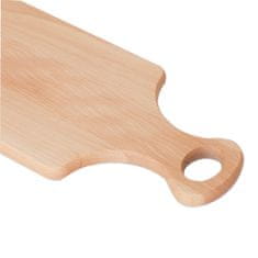 Greatstore Lesena deska za rezanje z ročajem 34,5x17 - bukov les