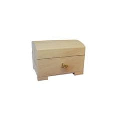 Greatstore Lesena skrinja z zaklepanjem in ključem 10,6x7,5