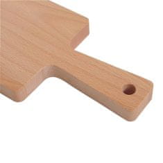 Greatstore Lesena deska za rezanje z ročajem 39,5x13 - bukov les