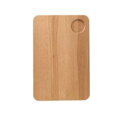 Greatstore Lesena deska za rezanje z luknjo 30x20 - bukev