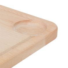 Greatstore Lesena deska za rezanje z utori in luknjami 40x30 - bukev