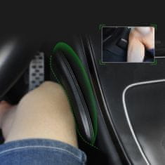 Northix Mehka zaščita kolen za avto - črno usnje 