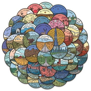 Northix Nalepke - Zvezne države ZDA - 50 kom