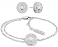 Calvin Klein Modni jekleni komplet nakita 35700009 (uhani, zapestnica)