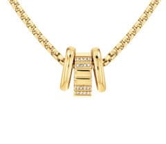 Calvin Klein Moderna pozlačena jeklena ogrlica s kristali 35000365