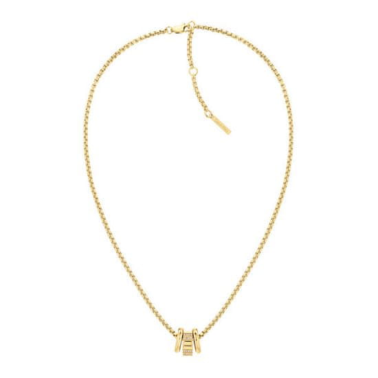 Calvin Klein Moderna pozlačena jeklena ogrlica s kristali 35000365