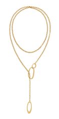 Calvin Klein Skulpturalna 35000442 Dolga variabilna pozlačena ogrlica